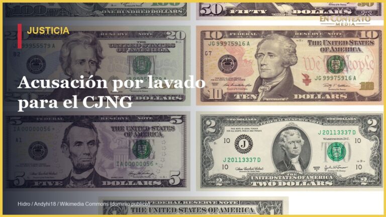 Billetes de distintas denominaciones de Estados Unidos; imagen ilustrativa sobre la acusación de lavado de dinero.