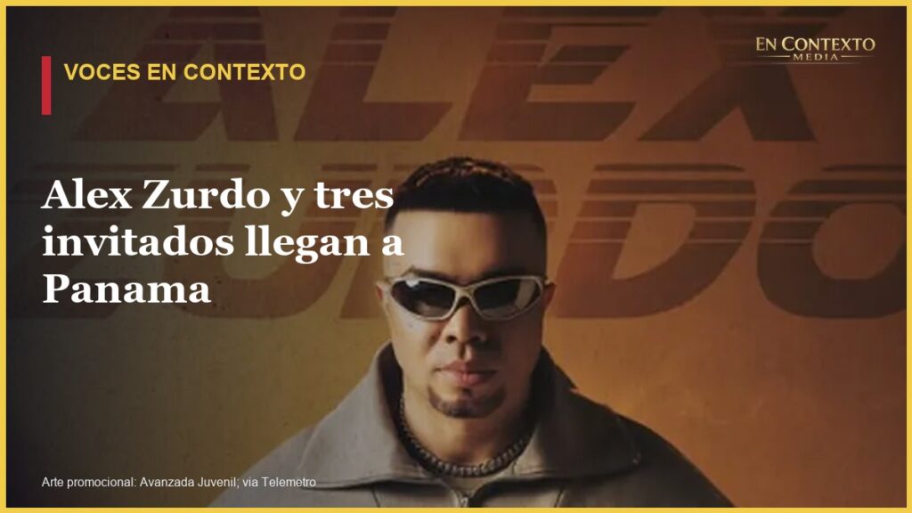 Arte promocional del concierto de Alex Zurdo en Panama con Funky, Jay Kalyl y Gabriel EMC.