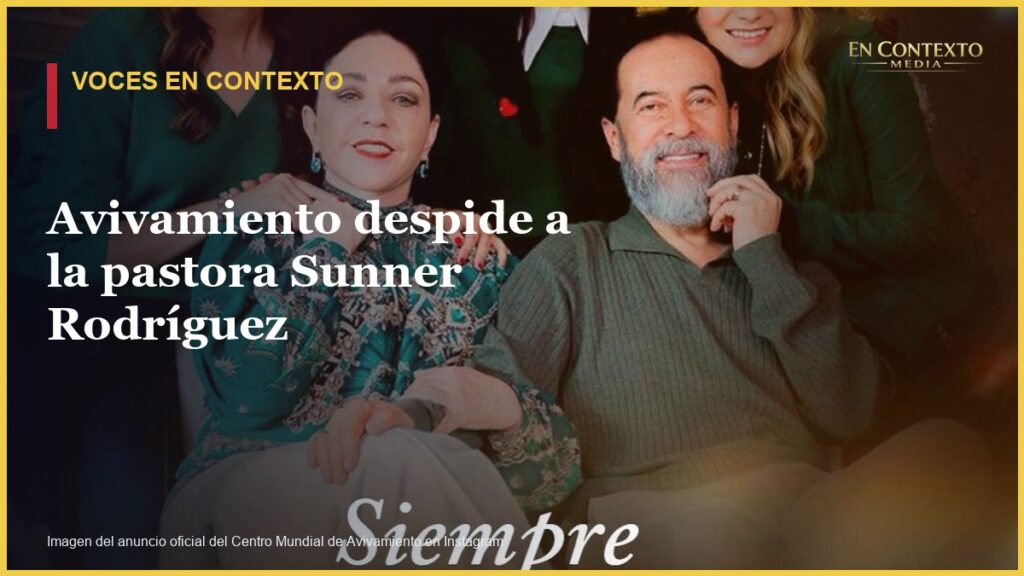 Anuncio conmemorativo oficial de Avivamiento tras el fallecimiento de la pastora Sunner Rodríguez.