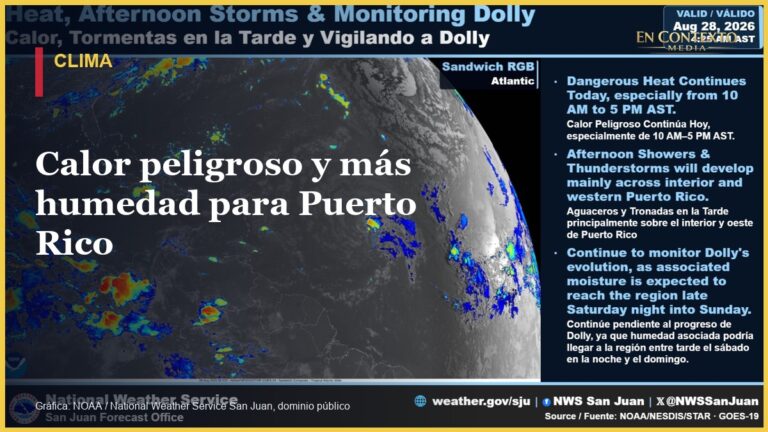 Gráfica meteorológica oficial para Puerto Rico.