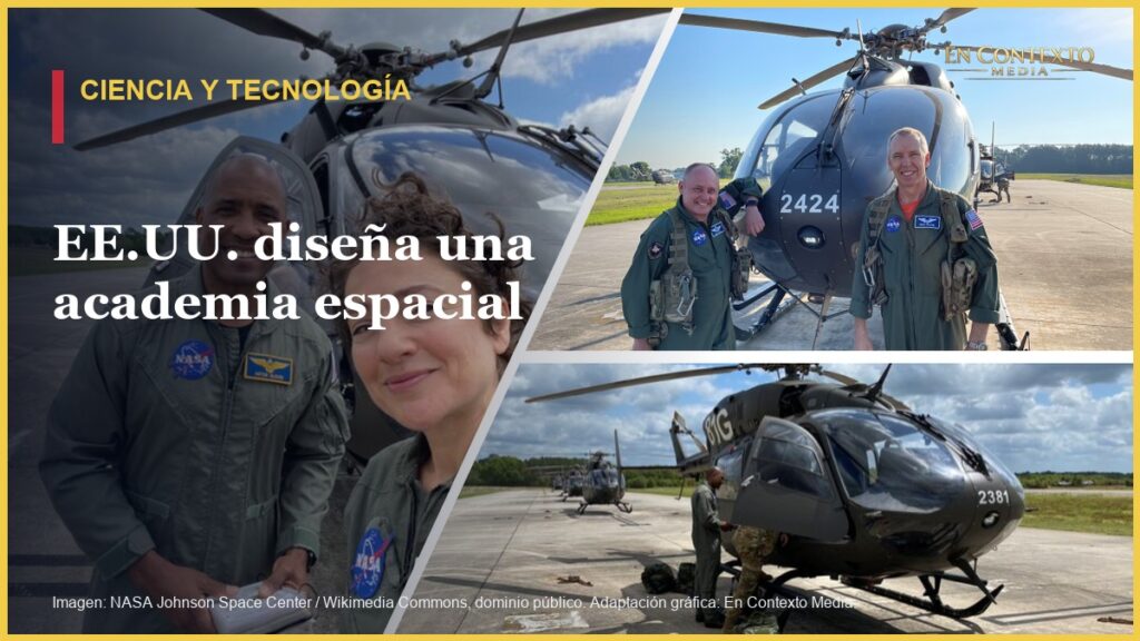 Entrenamiento de astronautas en una instalación de la NASA.