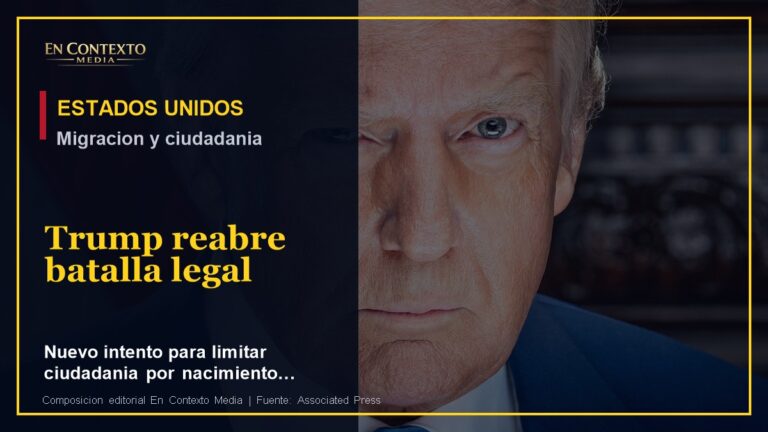 Donald Trump en portada editorial sobre ciudadanía por nacimiento y política migratoria en Estados Unidos.