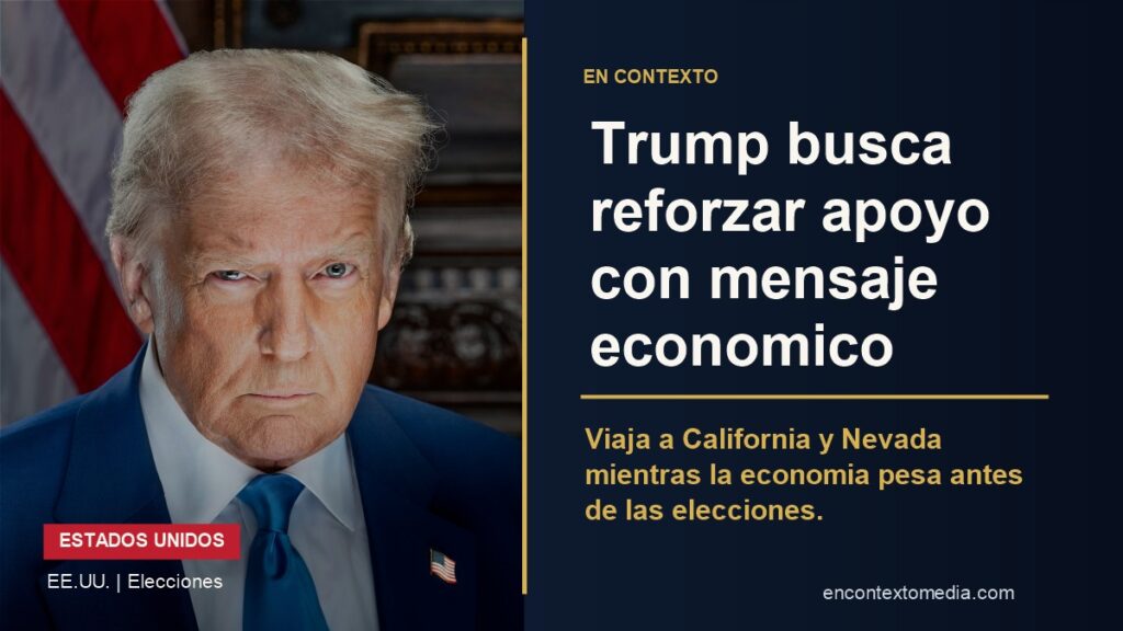 Donald Trump y el mensaje económico antes de elecciones legislativas en Estados Unidos.