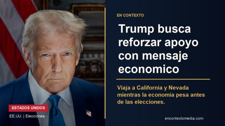 Donald Trump y el mensaje econÃ³mico antes de elecciones legislativas en Estados Unidos.