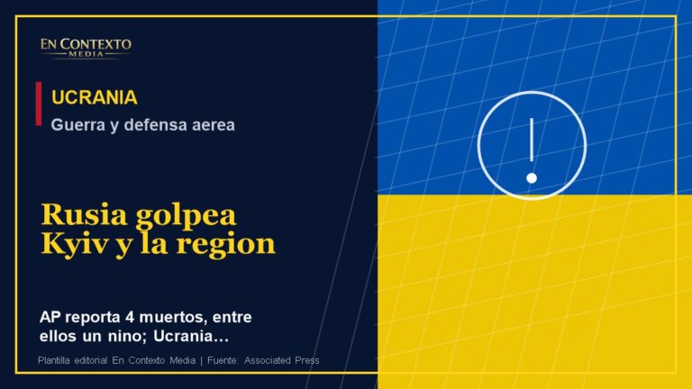 Portada editorial sobre ataques rusos contra Kyiv y la región, con referencia visual a Ucrania.
