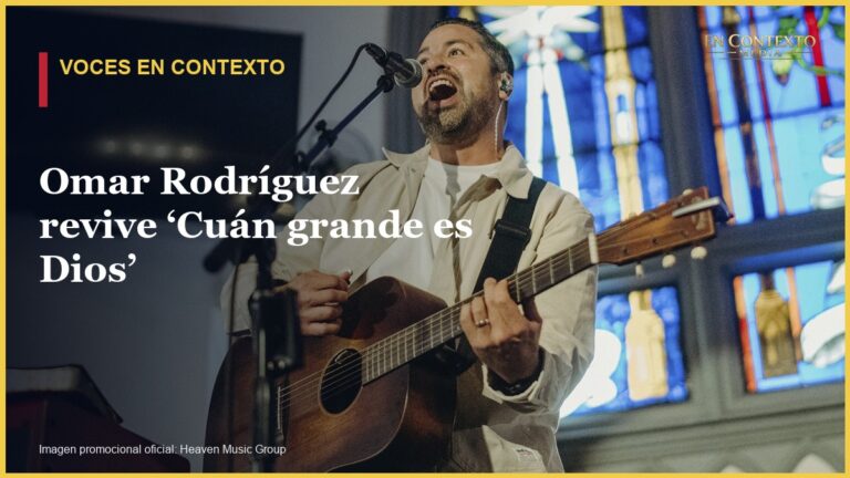 Omar Rodríguez durante la grabación en vivo de la nueva versión de Cuán grande es Dios.