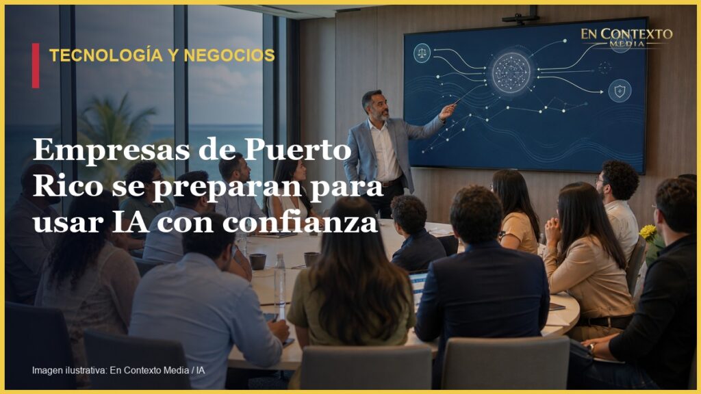 Empresarios y profesionales participan en un taller sobre uso responsable de inteligencia artificial.