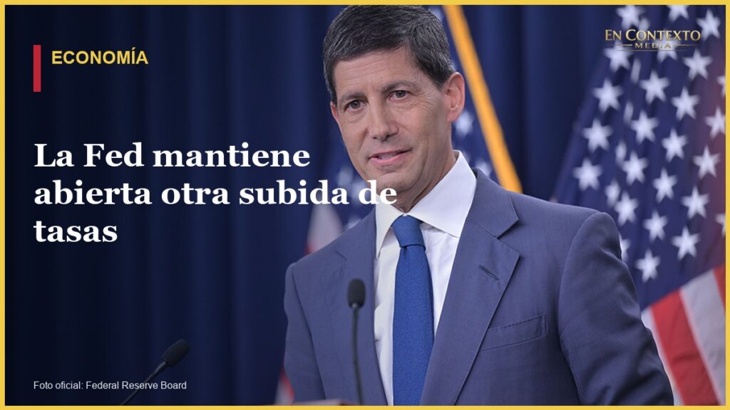 El presidente de la Reserva Federal, Kevin Warsh, durante una conferencia de prensa.
