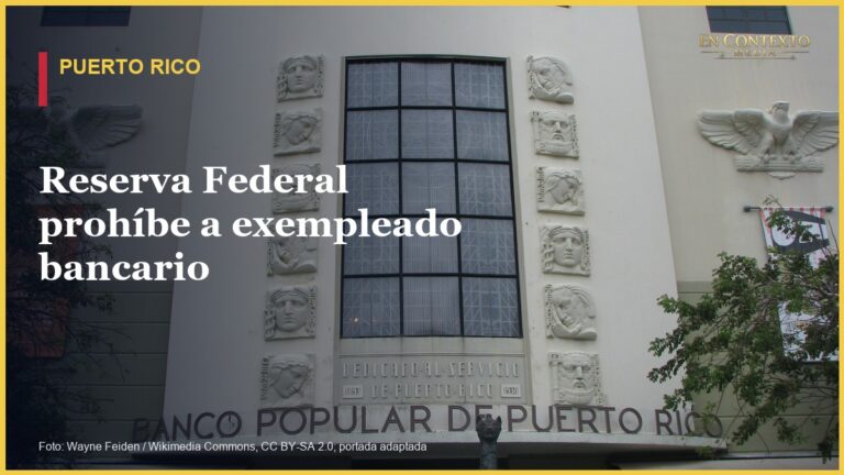 Fachada de un edificio de Banco Popular de Puerto Rico en San Juan.