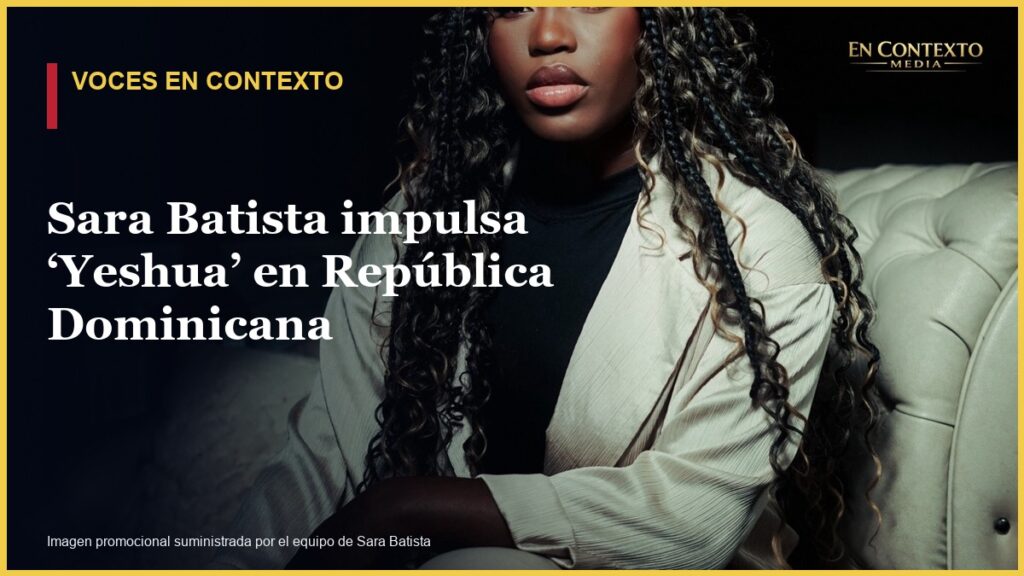 La cantante cristiana dominicana Sara Batista durante la promoción de su canción Yeshua.