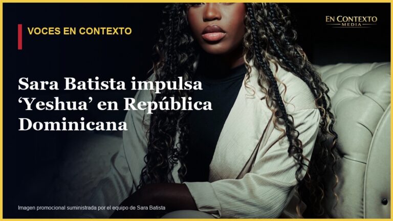 La cantante cristiana dominicana Sara Batista durante la promoción de su canción Yeshua.