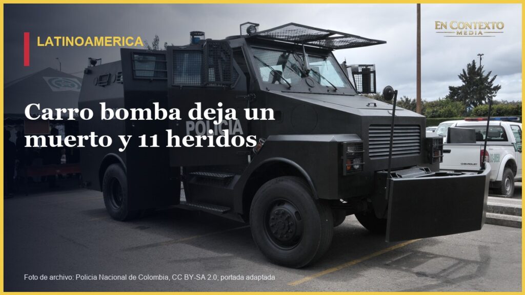 Vehiculo de la Policia Nacional de Colombia en una fotografia de archivo.