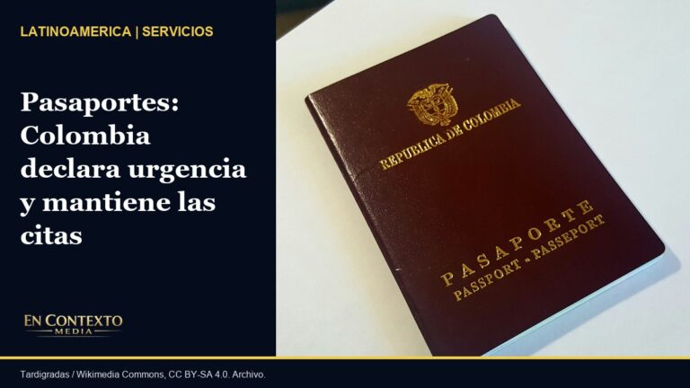 Pasaporte colombiano, imagen de archivo de 2017.