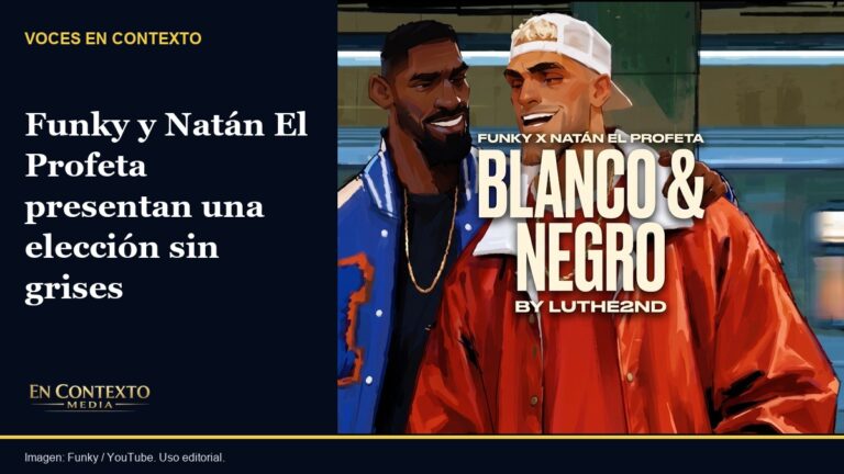 Arte ilustrado de Funky y Natán El Profeta para la canción Blanco & Negro.