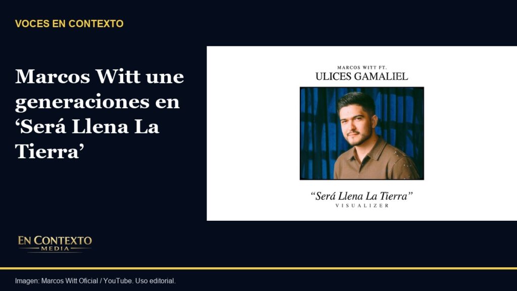 Ulices Gamaliel en el arte oficial de Será Llena La Tierra junto a Marcos Witt.