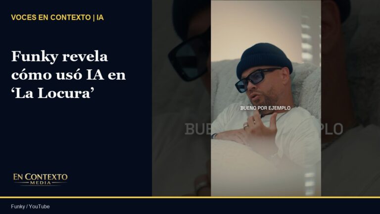 Funky durante la entrevista en la que explica cómo utilizó inteligencia artificial en su álbum La Locura.